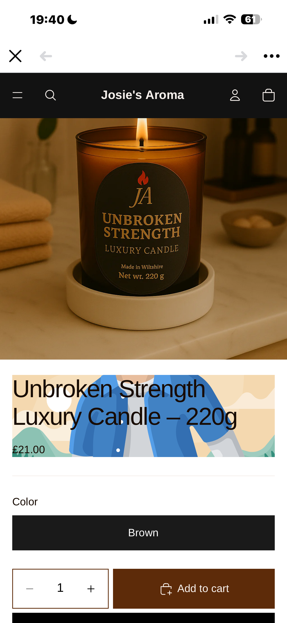 Unbroken Strength Luxury Candle – 220g