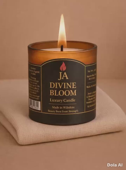 Eternal Grace luxury scented candle, amber glass jar, hand-poured by Josie’s Aroma.
